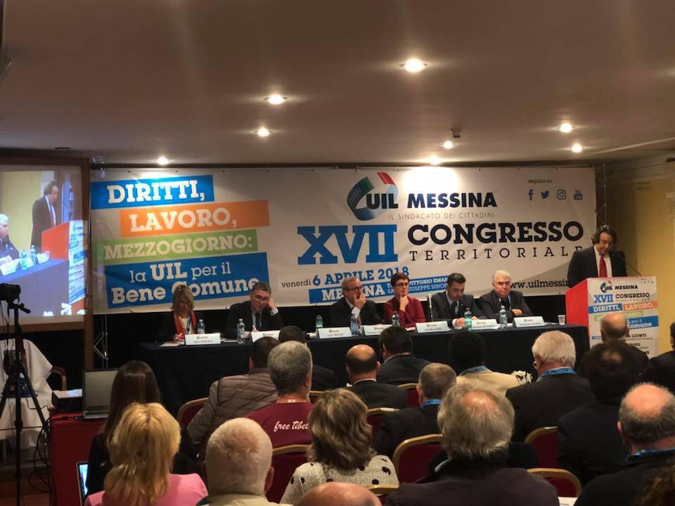 XVII CONGRESSO UIL MESSINA, IVAN TRIPODI RIELETTO ALL’UNANIMITA’ SEGRETARIO GENERALE